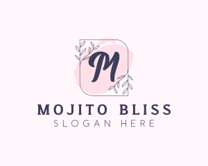 Organic Beauty Cosmetics Letter logo design