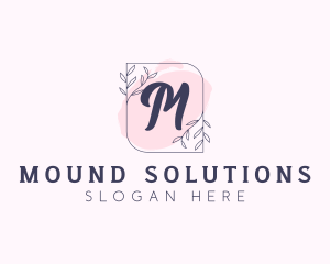 Organic Beauty Cosmetics Letter logo design