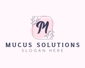 Organic Beauty Cosmetics Letter logo design