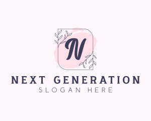 Organic Beauty Cosmetics Letter logo design