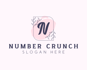 Organic Beauty Cosmetics Letter logo design