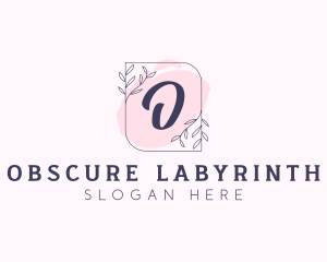 Organic Beauty Cosmetics Letter logo design