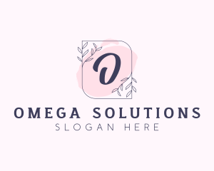 Organic Beauty Cosmetics Letter logo design