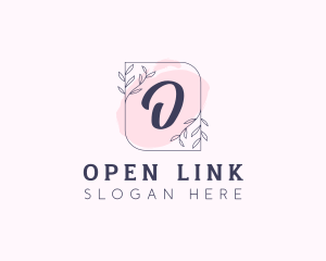 Organic Beauty Cosmetics Letter logo design