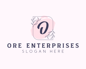 Organic Beauty Cosmetics Letter logo design