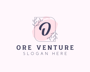 Organic Beauty Cosmetics Letter logo design