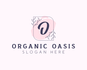 Organic Beauty Cosmetics Letter logo design