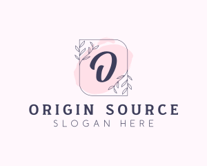 Organic Beauty Cosmetics Letter logo design