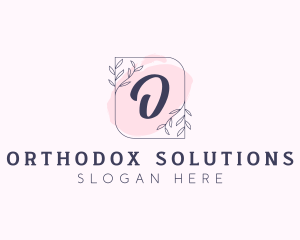 Organic Beauty Cosmetics Letter logo design