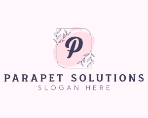 Organic Beauty Cosmetics Letter logo design