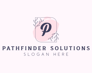 Organic Beauty Cosmetics Letter logo design