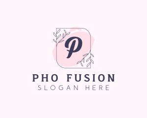 Organic Beauty Cosmetics Letter logo design