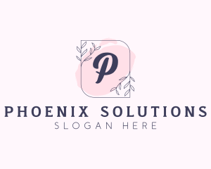 Organic Beauty Cosmetics Letter logo design