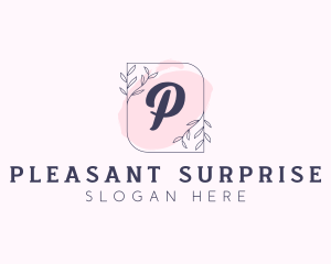 Organic Beauty Cosmetics Letter logo design