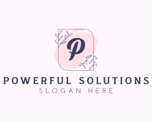 Organic Beauty Cosmetics Letter logo design