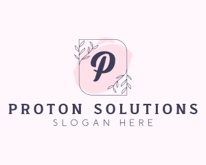 Organic Beauty Cosmetics Letter logo design