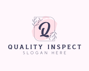 Organic Beauty Cosmetics Letter logo design