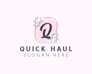 Organic Beauty Cosmetics Letter logo design