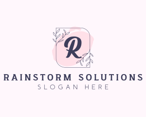 Organic Beauty Cosmetics Letter logo design