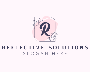 Organic Beauty Cosmetics Letter logo design