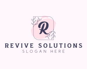 Organic Beauty Cosmetics Letter logo design