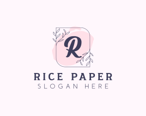 Organic Beauty Cosmetics Letter logo design