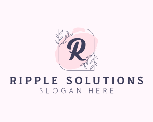 Organic Beauty Cosmetics Letter logo design