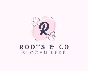 Organic Beauty Cosmetics Letter logo design