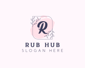 Organic Beauty Cosmetics Letter logo design