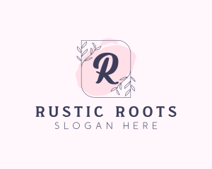 Organic Beauty Cosmetics Letter logo design