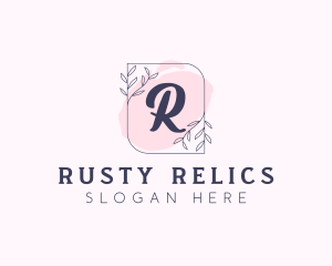 Organic Beauty Cosmetics Letter logo design