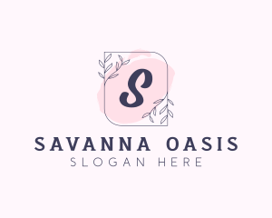 Organic Beauty Cosmetics Letter logo design