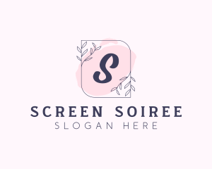 Organic Beauty Cosmetics Letter logo design