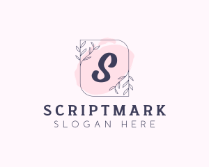 Organic Beauty Cosmetics Letter logo design