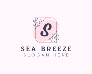 Organic Beauty Cosmetics Letter logo design