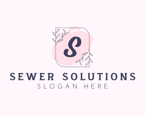 Organic Beauty Cosmetics Letter logo design