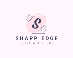 Organic Beauty Cosmetics Letter logo design