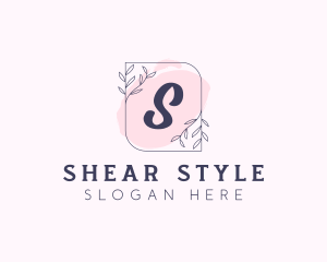 Organic Beauty Cosmetics Letter logo design