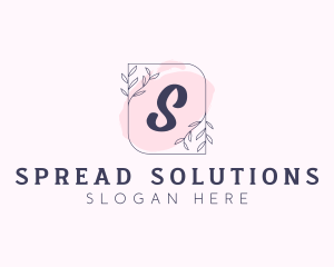 Organic Beauty Cosmetics Letter logo design