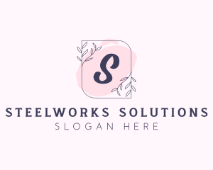 Organic Beauty Cosmetics Letter logo design