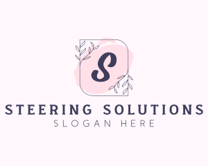 Organic Beauty Cosmetics Letter logo design