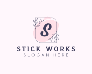 Organic Beauty Cosmetics Letter logo design