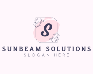 Organic Beauty Cosmetics Letter logo design