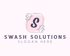 Organic Beauty Cosmetics Letter logo design