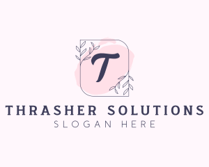 Organic Beauty Cosmetics Letter logo design