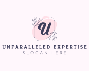 Organic Beauty Cosmetics Letter logo design