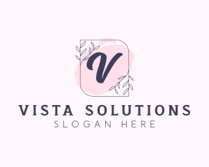 Organic Beauty Cosmetics Letter logo design