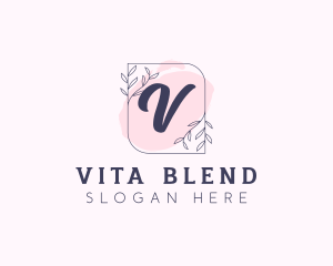 Organic Beauty Cosmetics Letter logo design