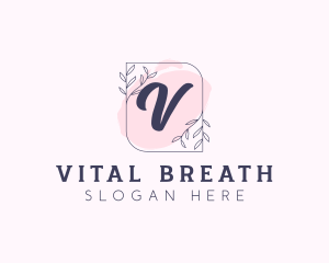 Organic Beauty Cosmetics Letter logo design