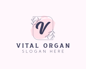 Organic Beauty Cosmetics Letter logo design